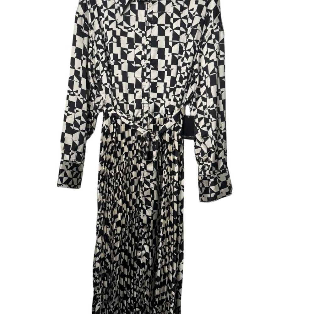 Eloquii Black and White Long Sleeve Dress